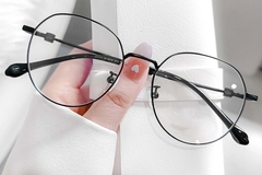 Oval Black Titanium Glasses #BS0406-0393