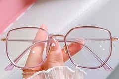 Geometrische lila Metallbrille #BS0406-0411