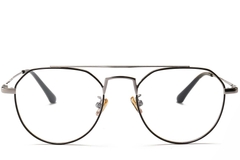Pilotenbrille aus grauem Metall #BS0406-0434