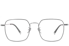 Geometrische schwarze Titanbrille #BS0406-0466