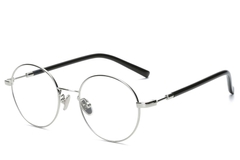Ovale zilveren metalen bril #BS0406-0469