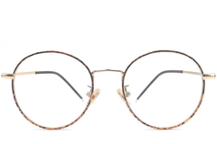 Lunettes ovales en métal écaille de tortue pour enfants #BS0406-0482