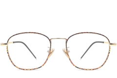 Ovale schildpad metalen bril #BS0406-0487