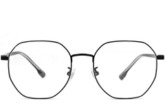 Geometrische schwarze Metallbrille #BS0406-0508