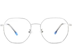 Geometrische Silbermetallbrille #BS0406-0509