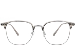 Gafas rectangulares de titanio gris #BS0406-0521