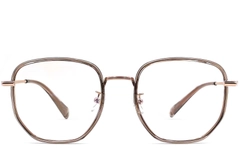 Geometrische bruine titanium bril #BS0406-0532