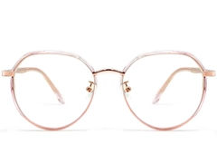 Geometrische rosa TR90-Brille #BS0406-0558