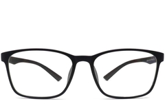 Rechthoekige zwarte TR90-bril #BS0420-0008