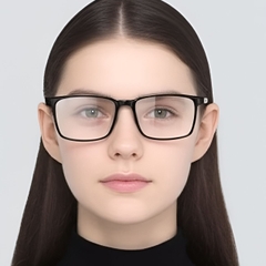 Gafas rectangulares azules TR90 #BS0420-0014