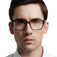 Rectangular Black TR90 Glasses #BS0420-0028