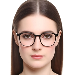 Gafas ovaladas negras TR90 #BS0420-0034