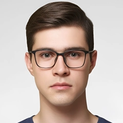 Gafas rectangulares TR90 marrones #BS0420-0065