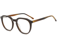 Oval Brown Acetate Glasses #BS0420-0086