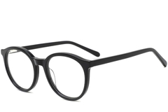 Gafas ovaladas de acetato negro #BS0420-0095