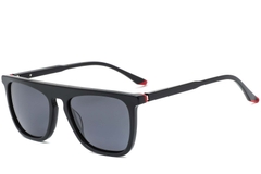 Rectangular Black Acetate Sunglasses #BS0420-0153