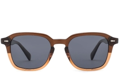 Gafas de sol rectangulares de acetato marrón #BS0420-0209