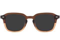Gafas de sol rectangulares de acetato marrón #BS0420-0209