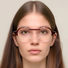 Aviator Red Acetate Glasses #BS0420-0387