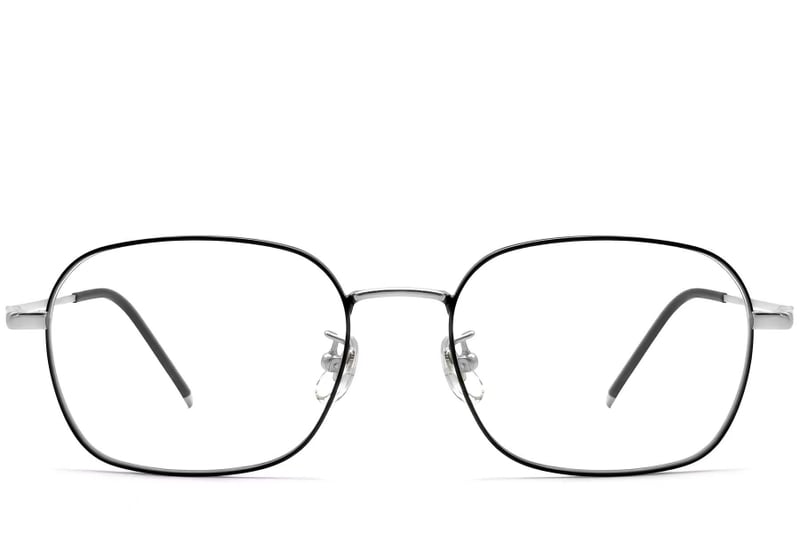 Rectangular Black Titanium Glasses #BS0423-0118