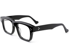 Gafas rectangulares de acetato negro #BS0522-0020