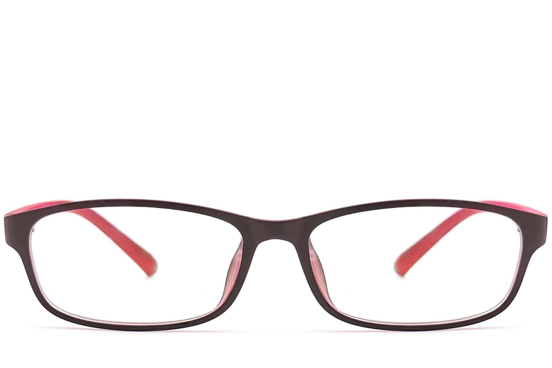 Gafas rectangulares TR90 rojas #BS1013-0002