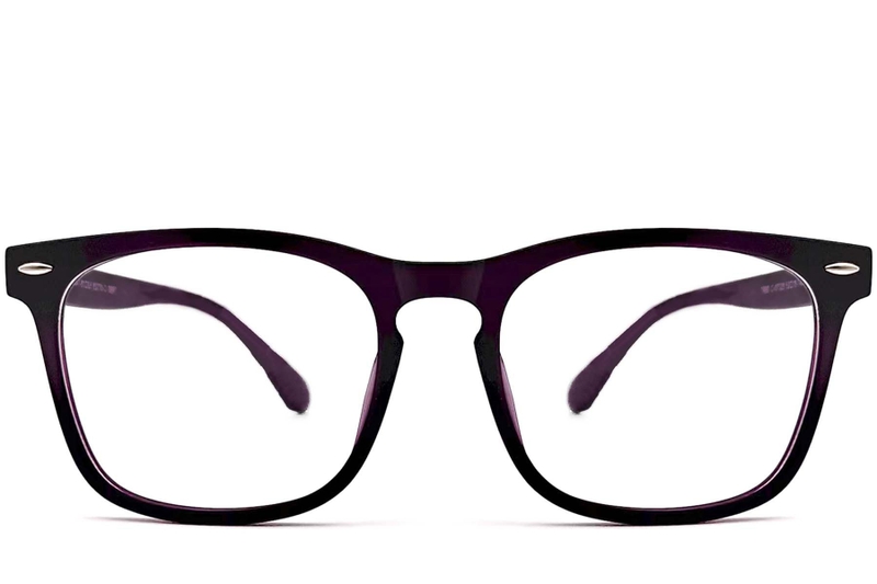 Rechthoekige paarse TR90-bril #BS1013-0005
