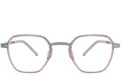 Geometric Pink Titanium Glasses #BS1013-0011