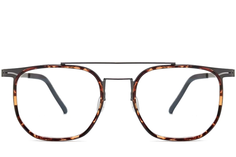 Aviator Tortoiseshell Titanium Bril #BS1013-0027