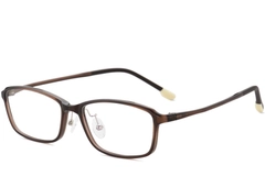 Rechthoekige bruine Ultem-bril #BS1025-0460