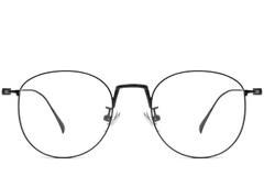 Ovale zwarte titanium bril #BS1913-0131