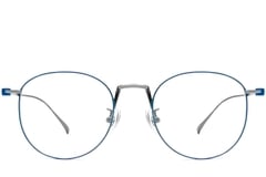 Oval Blue Titanium Glasses #BS1913-0133