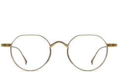 Lunettes géométriques en titane doré #BS1913-0140