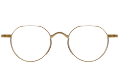 Lunettes géométriques en titane doré #BS1913-0140