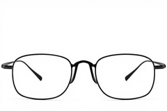 Rectangular Black Titanium Glasses #BS1913-0143