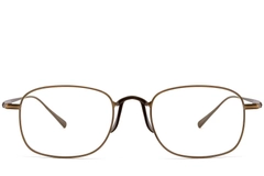 Lunettes rectangulaires en titane marron #BS1913-0144
