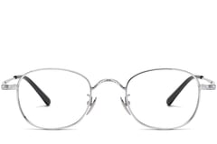 Lunettes ovales en titane argenté #BS1913-0147