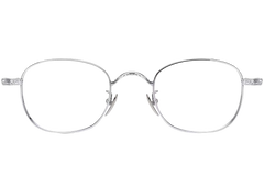 Lunettes ovales en titane argenté #BS1913-0147