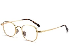 Oval Golden Titanium Glasses #BS1913-0149
