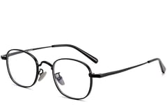 Ovale zwarte titanium bril #BS1913-0150