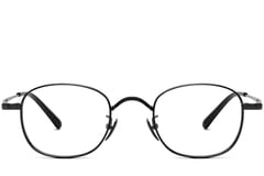 Ovale zwarte titanium bril #BS1913-0150