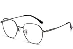 Geometrische grijze titanium bril #BS1913-0155