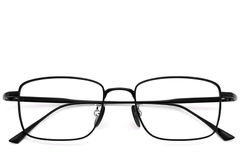 Lunettes rectangulaires en titane noir #BS1913-0158