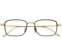 Rechthoekige zwarte titanium bril #BS1913-0160