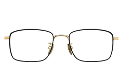 Rechthoekige zwarte titanium bril #BS1913-0160