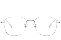 Lunettes rectangulaires en titane argenté #BS1913-0162