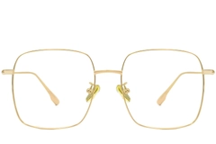 Lunettes rectangulaires en titane doré #BS1913-0171