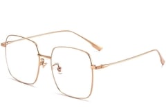 Rechthoekige roze titanium bril #BS1913-0173