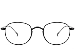 Ovale zwarte titanium bril #BS1913-0180