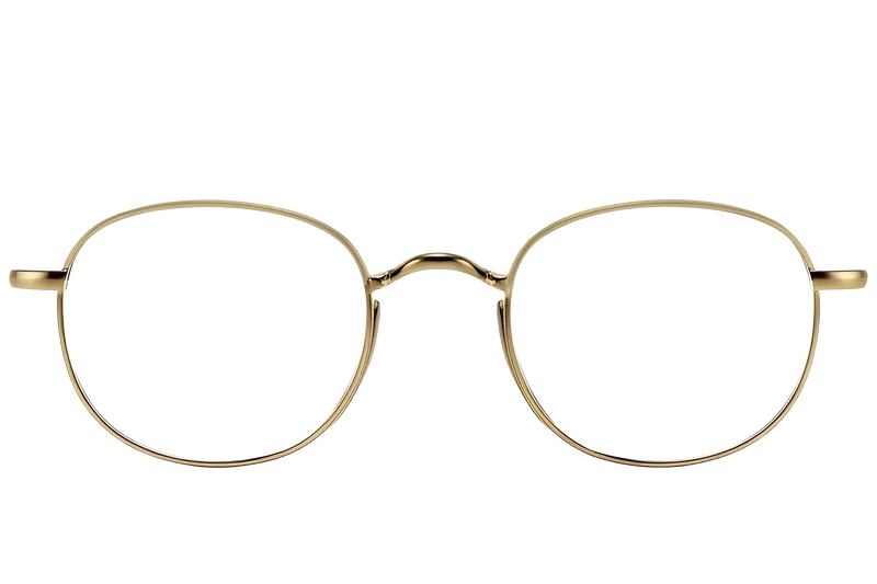 Gafas ovaladas de titanio dorado #BS1913-0181